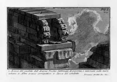 Remains of the Conduit of the Old Anio by Giovanni Battista Piranesi